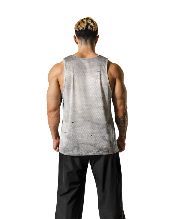 Death Metal Logo Vintage Mesh Tanktop - Ivory