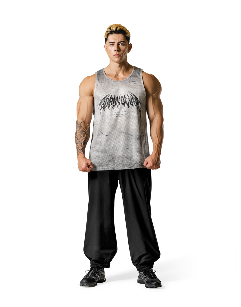 Death Metal Logo Vintage Mesh Tanktop - Ivory – LÝFT Death Metal Logo Vintage Mesh Tanktop - Ivory – LÝFT