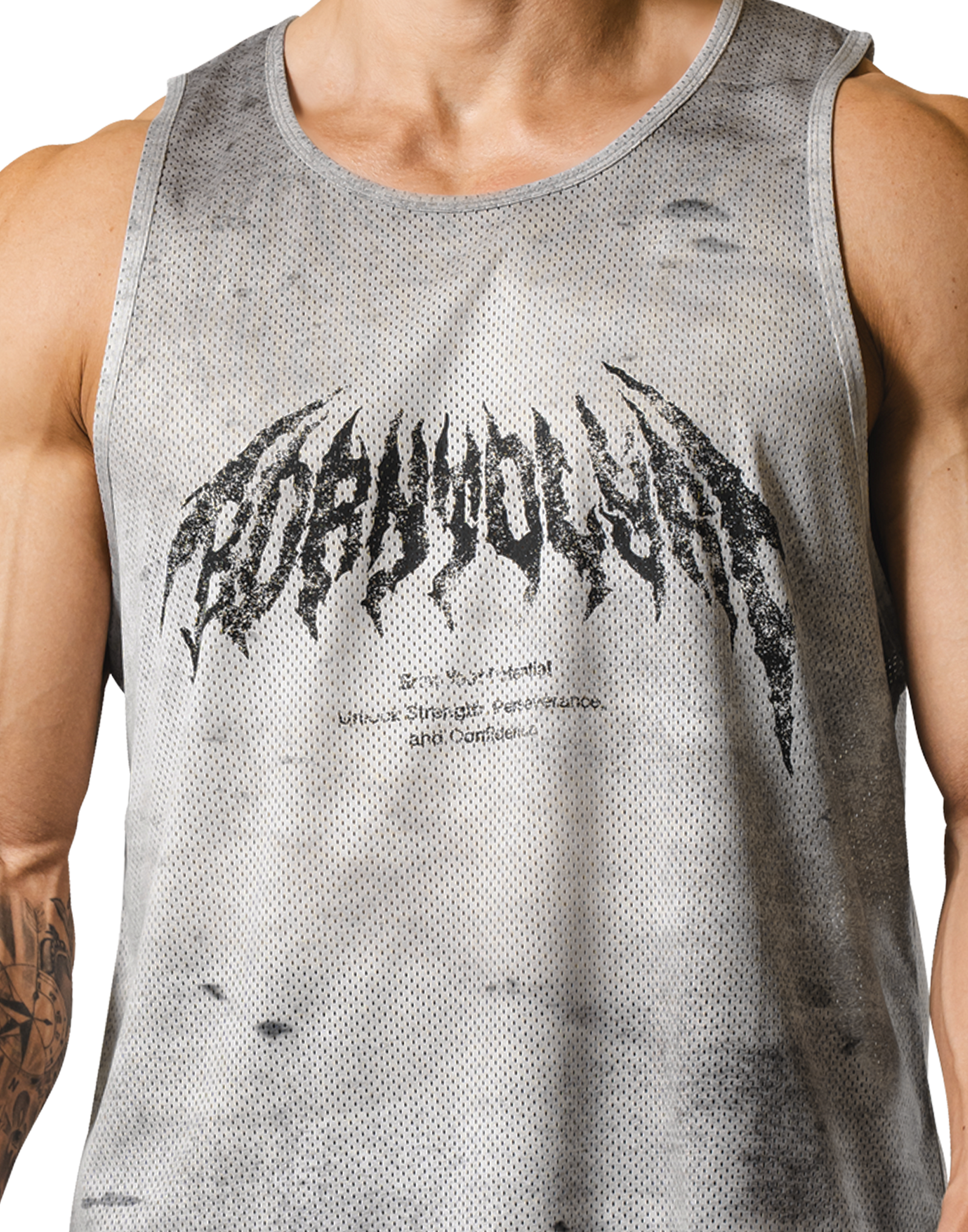 Death Metal Logo Vintage Mesh Tanktop - Ivory – LÝFT