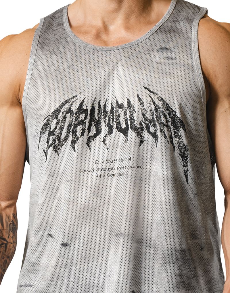Death Metal Logo Vintage Mesh Tanktop - Ivory – LÝFT