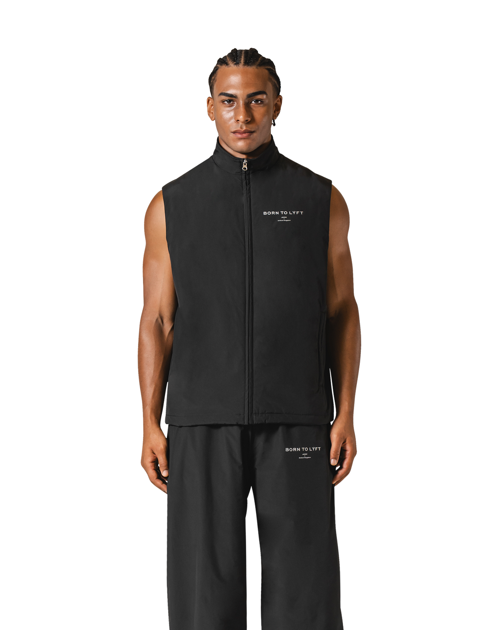 Nylon Zip Up Vest - Black – LÝFT Nylon Zip Up Vest - Black – LÝFT