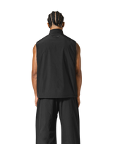 Nylon Zip Up Vest - Black