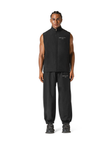 Nylon Zip Up Vest - Black