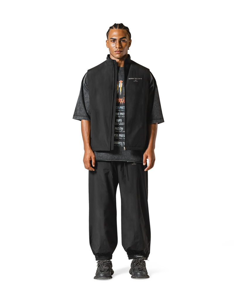 Nylon Zip Up Vest - Black – LÝFT Nylon Zip Up Vest - Black – LÝFT