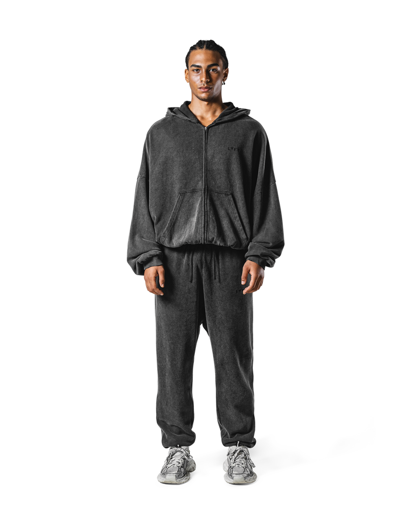 Oversize Vintage Sweat Zip-Up Hoodie - Black – LÝFT Oversize Vintage Sweat Zip-Up Hoodie - Black – LÝFT