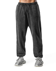 Wide Loose Vintage Sweat Pants - Black