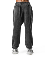 Wide Loose Vintage Sweat Pants - Black