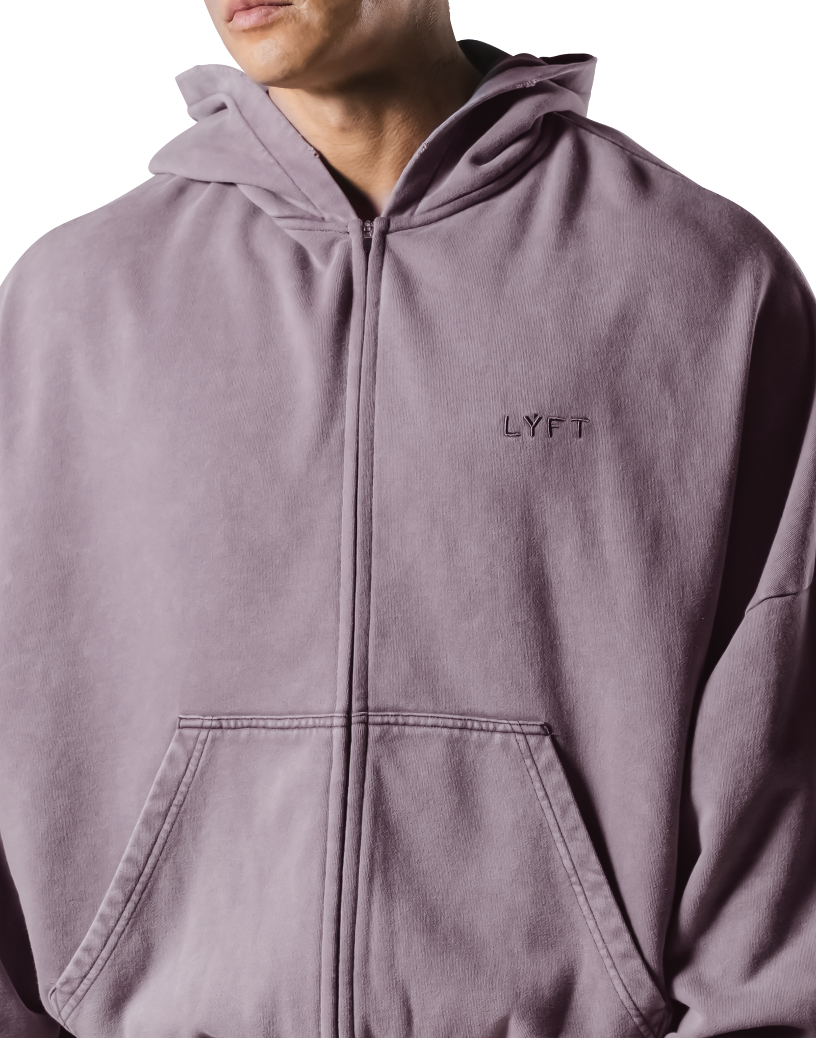 Oversize Vintage Sweat Zip-Up Hoodie - Purple – LÝFT Oversize Vintage Sweat Zip-Up Hoodie - Purple – LÝFT