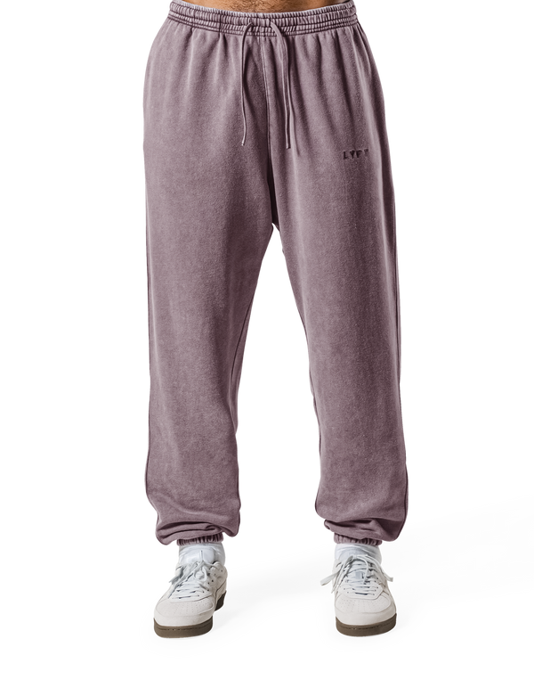 Wide Loose Vintage Sweat Pants - Purple