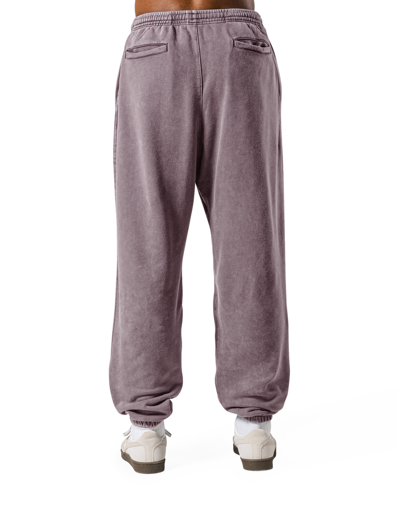 Wide Loose Vintage Sweat Pants - Purple