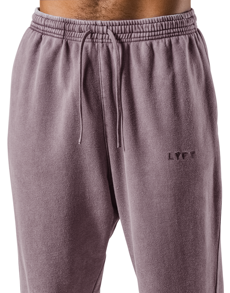 Wide Loose Vintage Sweat Pants - Purple