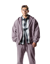 Oversize Vintage Sweat Zip-Up Hoodie - Purple – LÝFT Oversize Vintage Sweat Zip-Up Hoodie - Purple – LÝFT