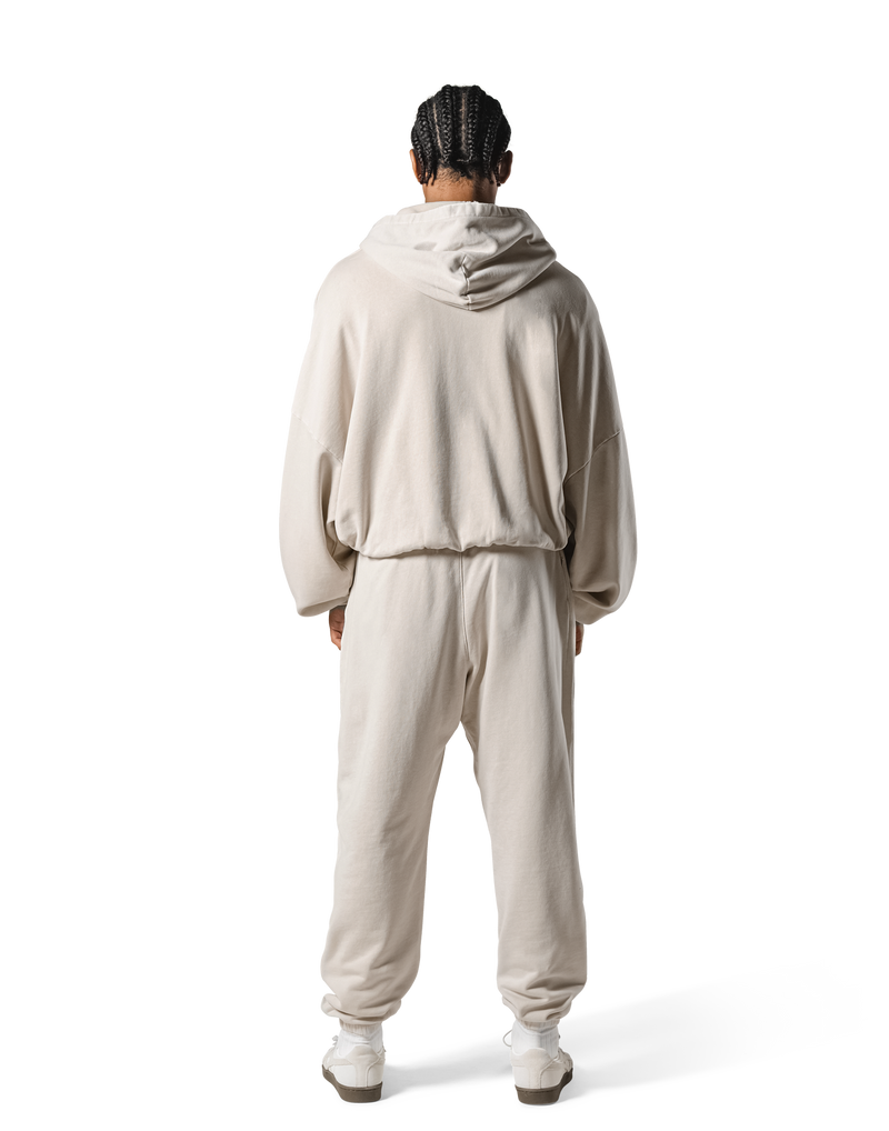 Oversize Vintage Sweat Zip-Up Hoodie - Beige – LÝFT