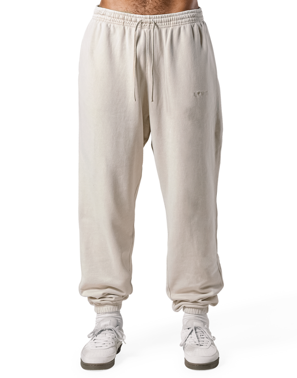 Wide Loose Vintage Sweat Pants - Ivory