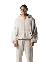Oversize Vintage Sweat Zip-Up Hoodie - Ivory – LÝFT