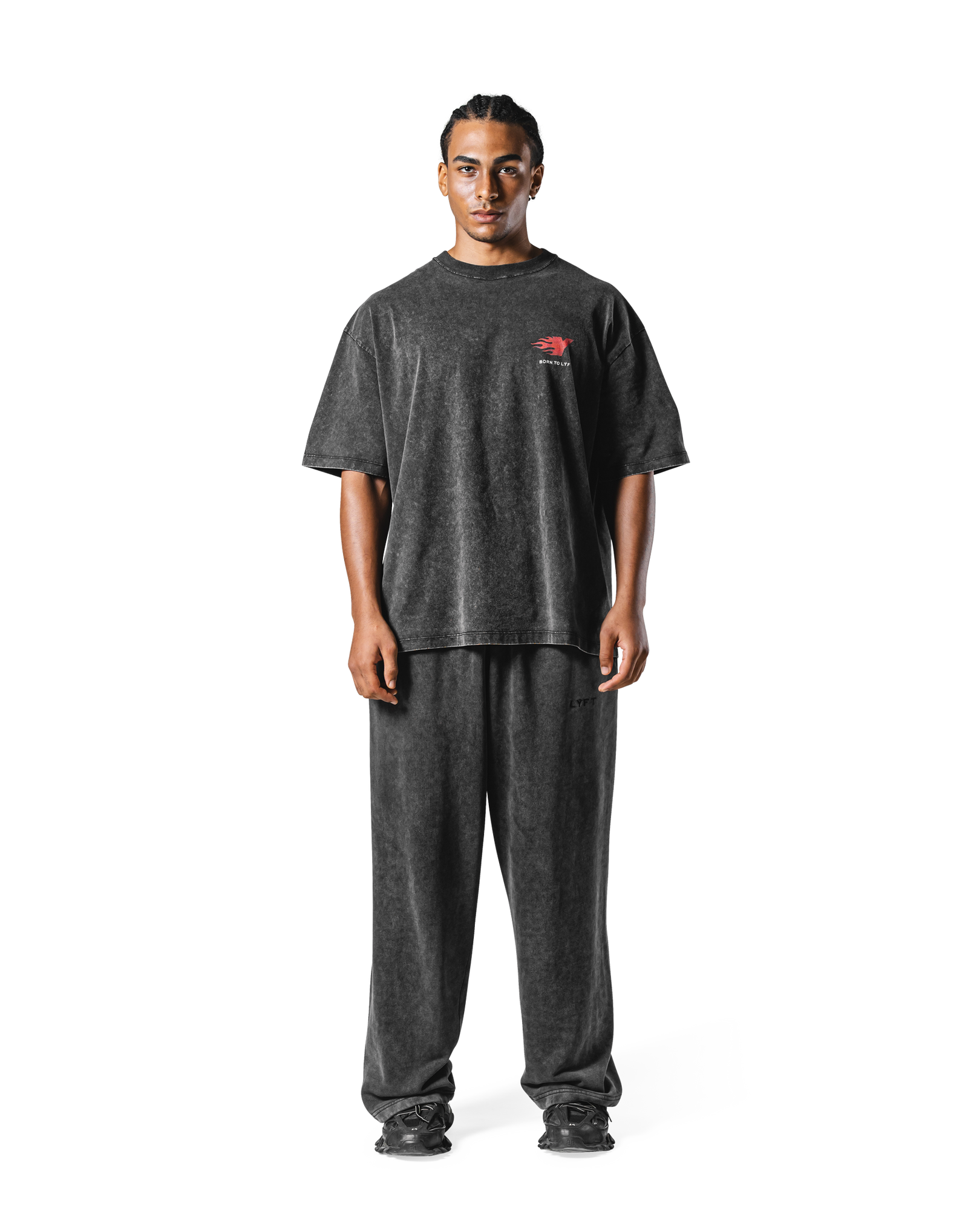 LYFT ラグランスリーブ Tシャツ 、スウェットパンツ2枚セット Training Club Logo Big T-Shirt - Black – LÝFT