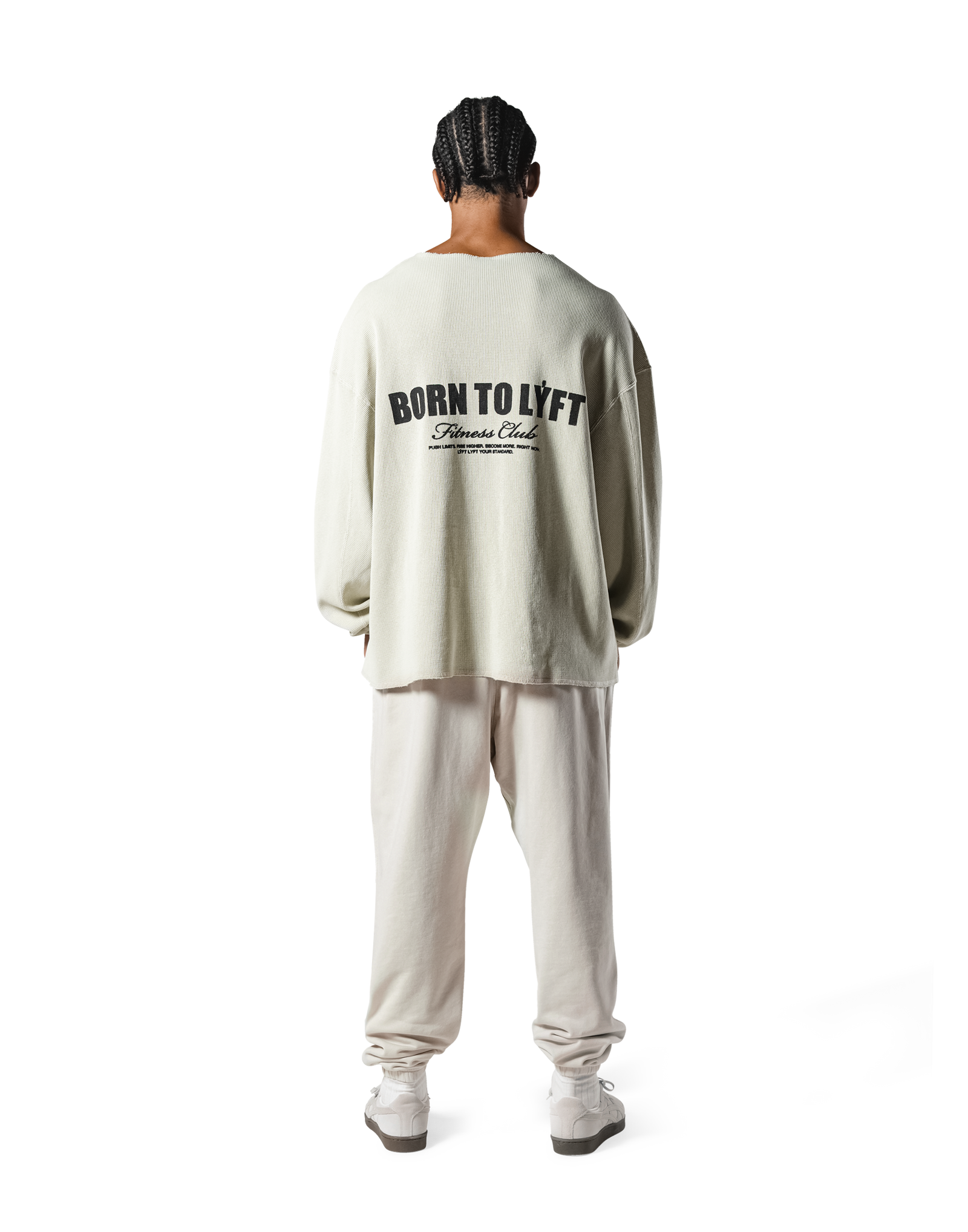 Cut-Off Vintage thermal Long T-Shirt - Ivory – LÝFT