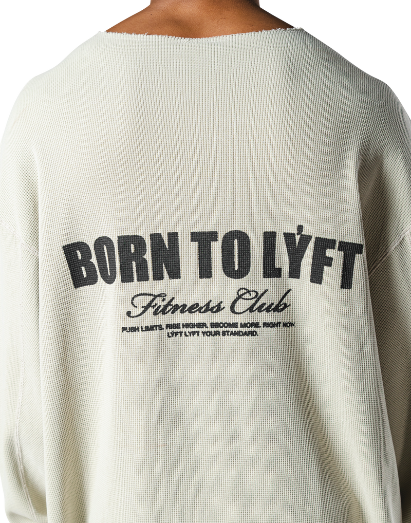 トップス Lyft VINTAGE THERMAL LONG T-SHIRT Cut-Off Vintage thermal Long T-Shirt - Ivory – LÝFT