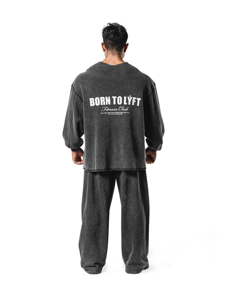 Cut-Off Vintage thermal Long T-Shirt - Black – LÝFT Cut-Off Vintage thermal Long T-Shirt - Black – LÝFT