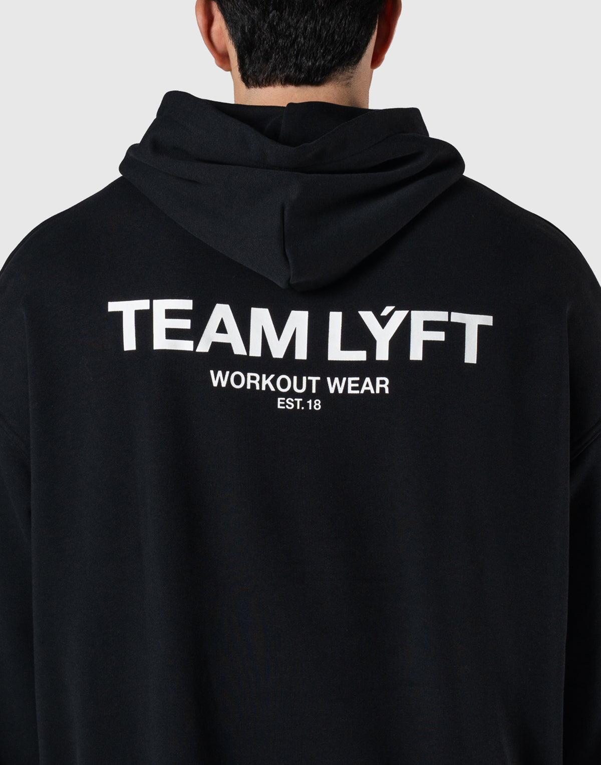 TEAM LÝFT Logo Oversized Hoodie - Black