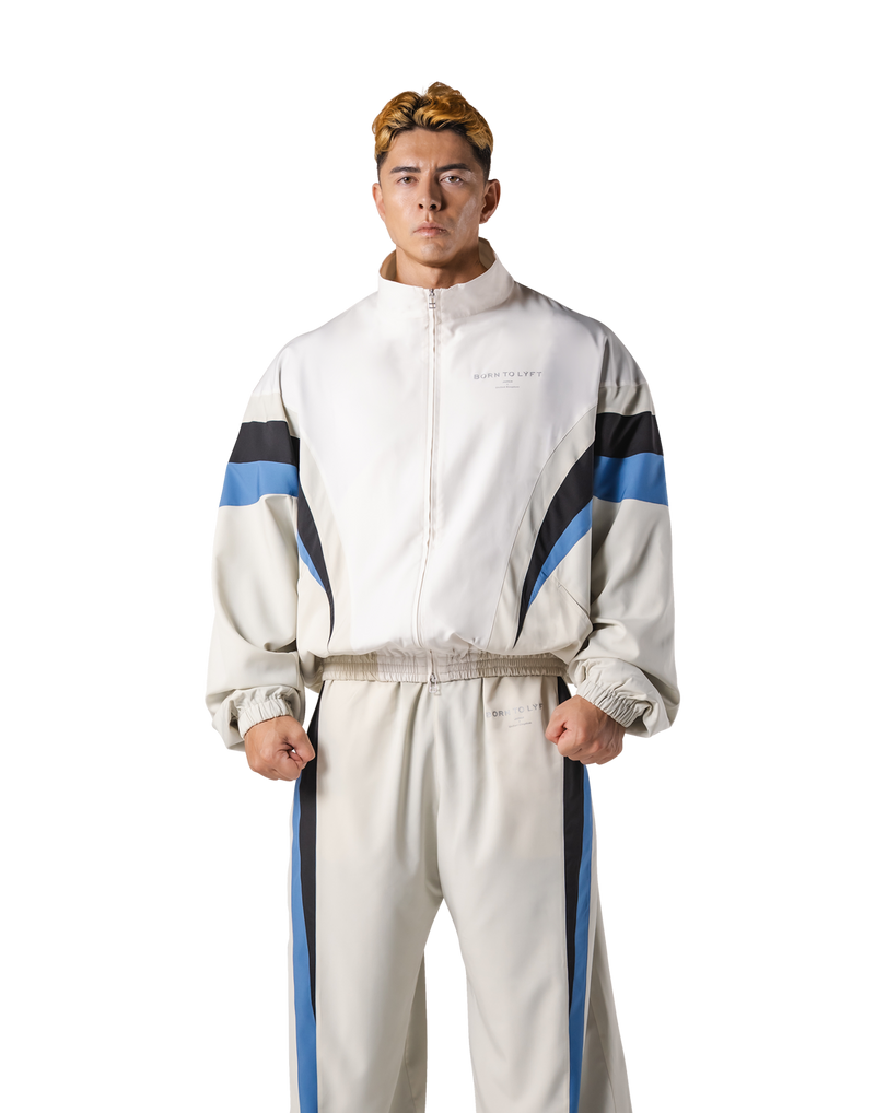 2Line Oversize Track Jacket V.2 - Ivory – LÝFT 2Line Oversize Track Jacket V.2 - Ivory – LÝFT