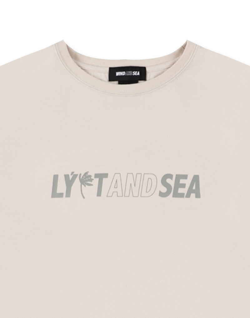 LÝFT × WIND AND SEA Limited Logo Wide Cropped T-Shirt - Ivory