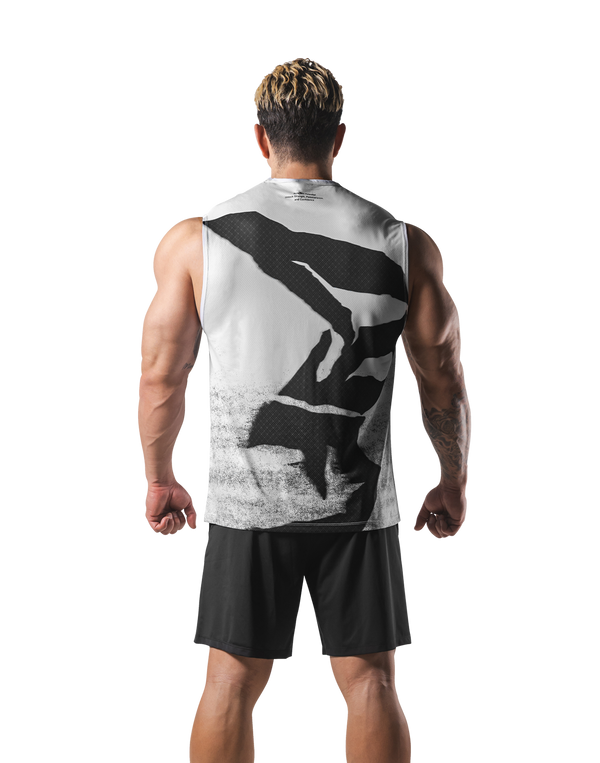 Faded Graphic Tanktop - White