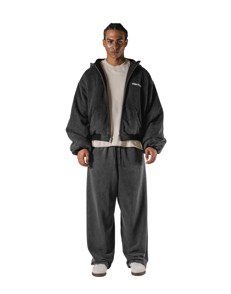 SWITCH LAYER™ Vintage Hoodie | MA-1 Puffer Jacket - Black