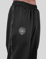 Emblem Loose Fit Jersey Pants - Black