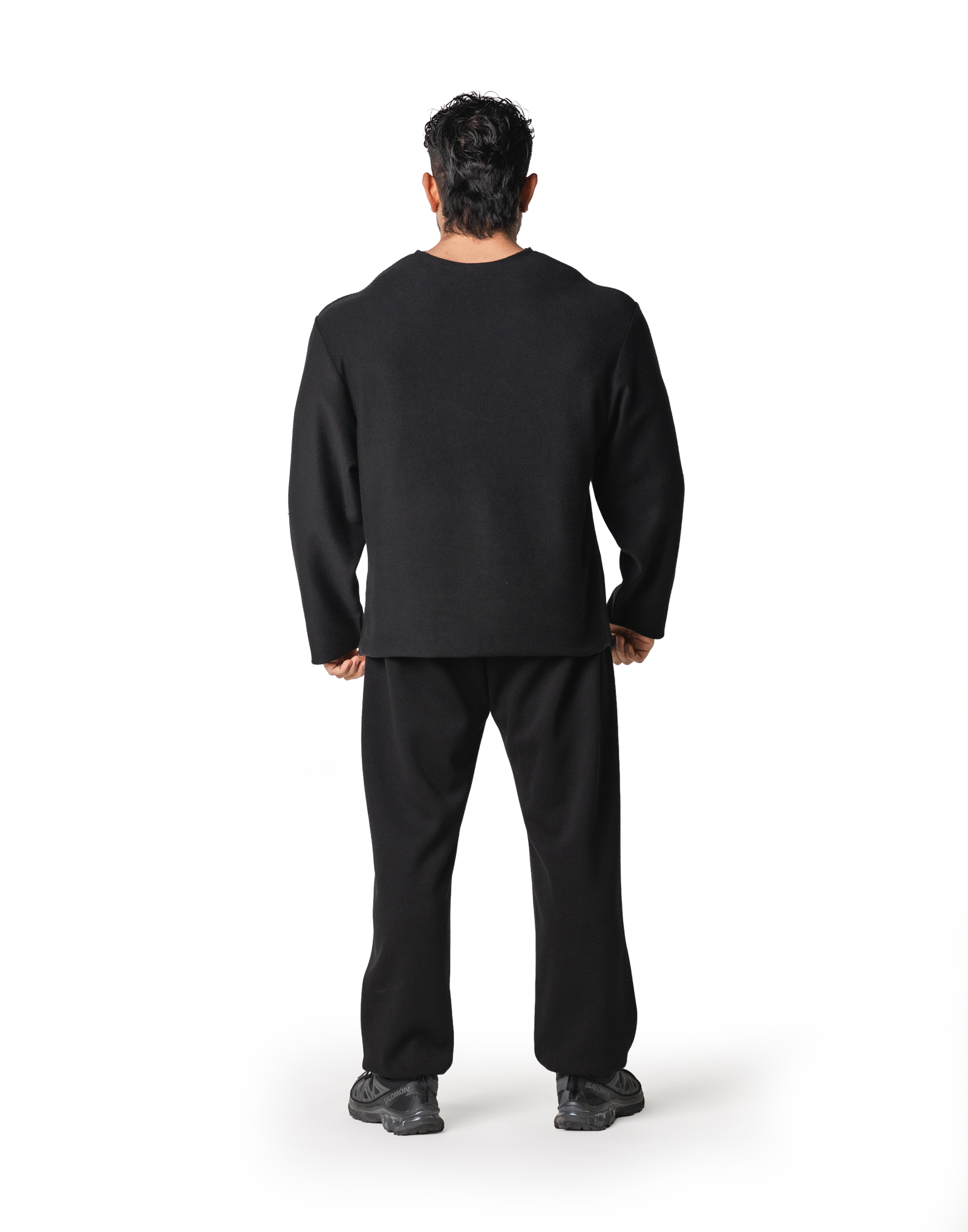 Thermal Loose Wappen Long T-Shirt - Black – LÝFT