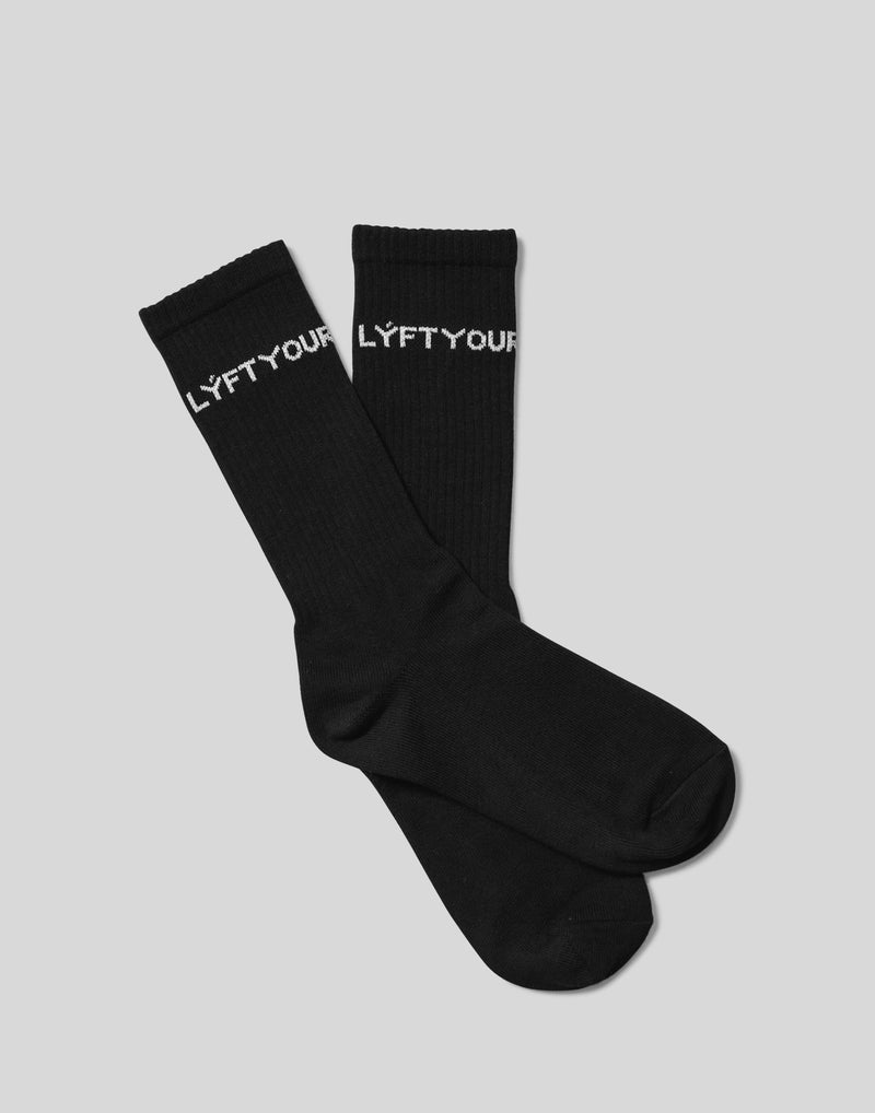 Message Middle Socks - Black