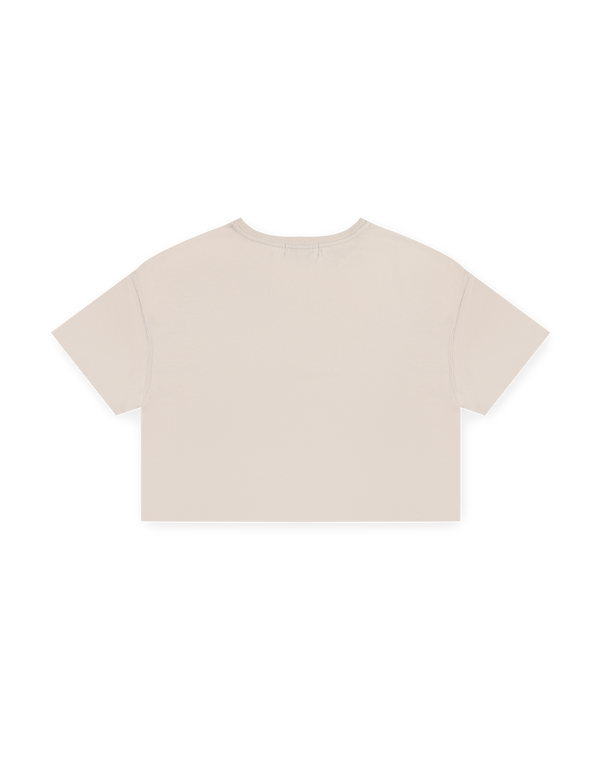 LÝFT × WIND AND SEA Limited Logo Wide Cropped T-Shirt - Ivory