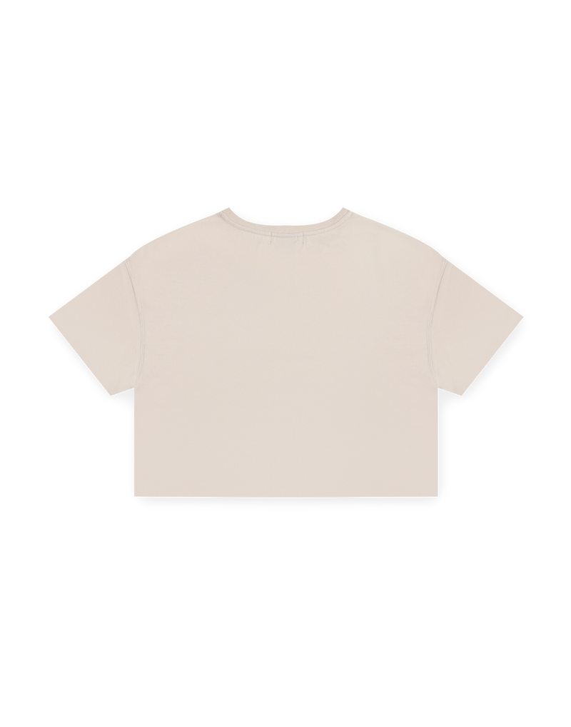 LÝFT × WIND AND SEA Limited Logo Wide Cropped T-Shirt - Ivory