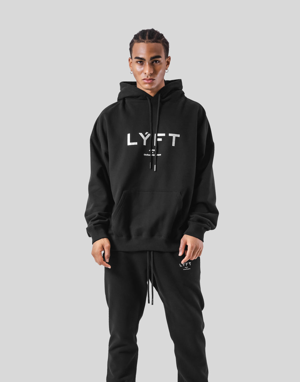 LYFT リフト パーカー スウェット オーバーサイズ ブラック 国旗 XL