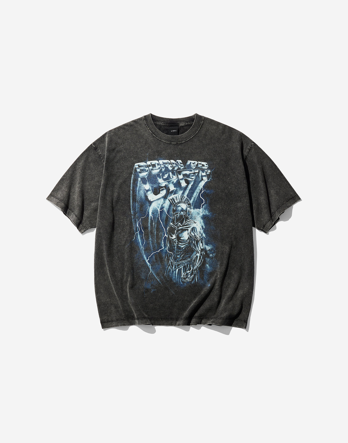 Warrior Graphic Vintage Big T-Shirt - Black