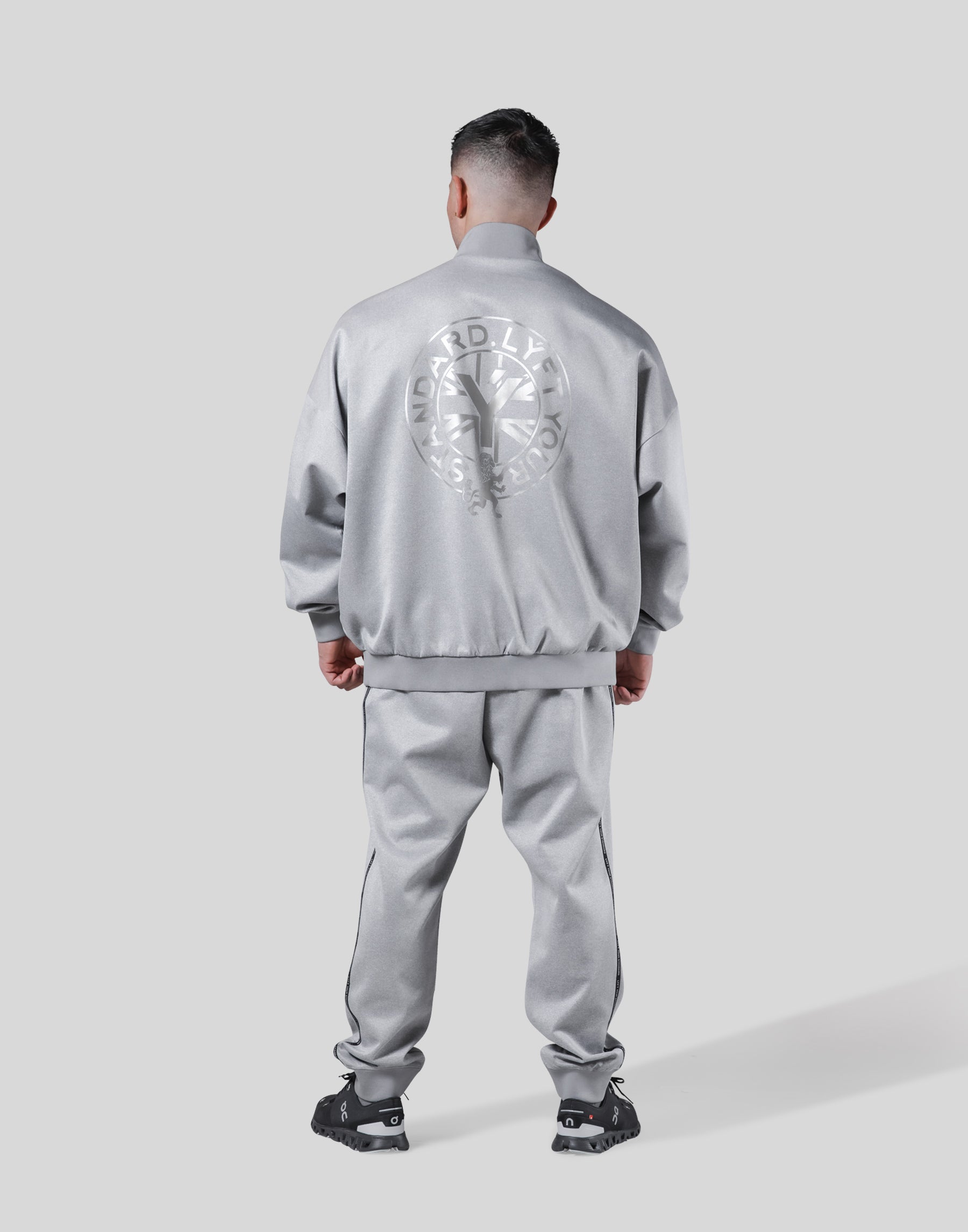 Back Emblem Oversize Track Jacket - Grey – LÝFT