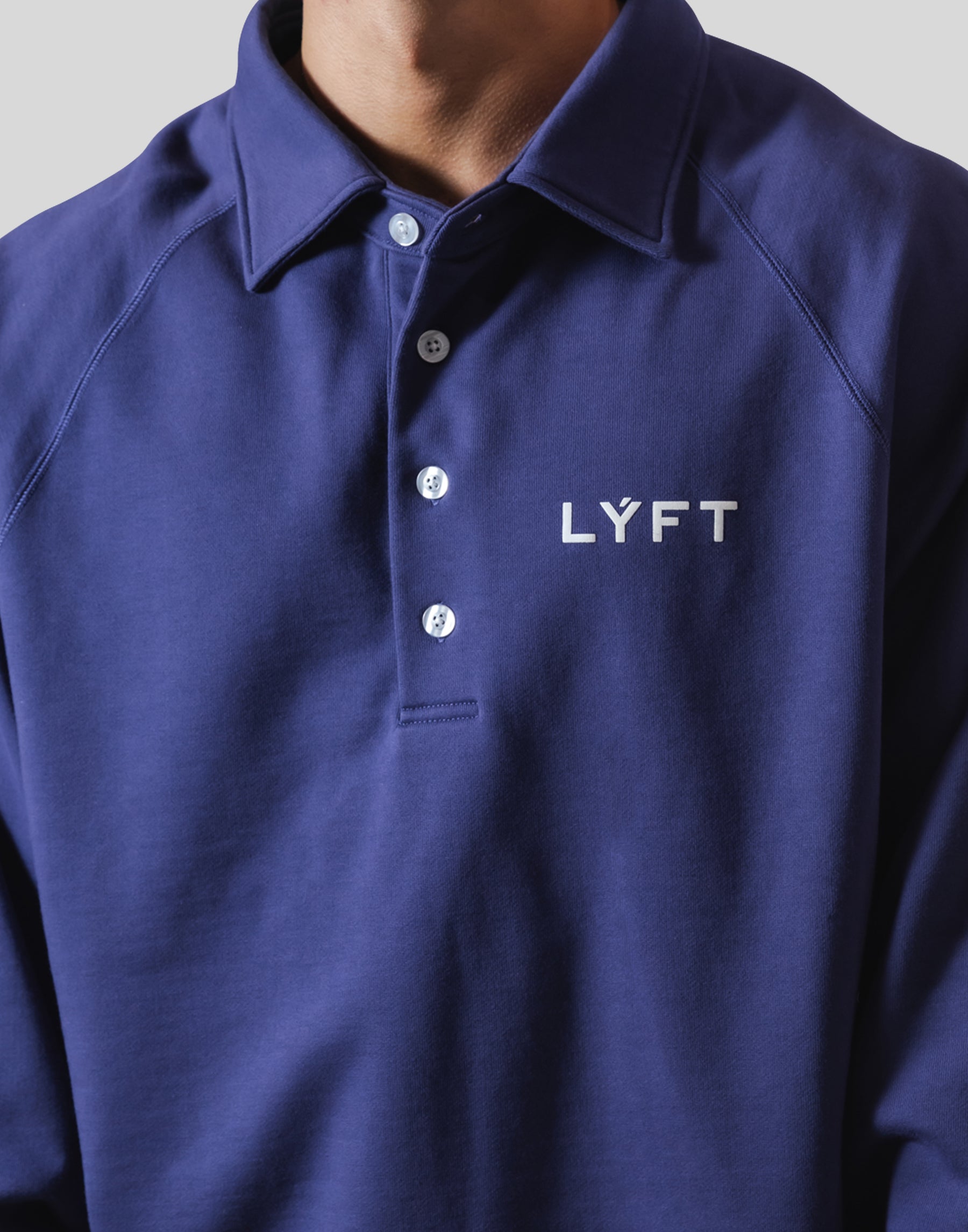 18 Logo Sweat Polo Shirt - Navy – LÝFT