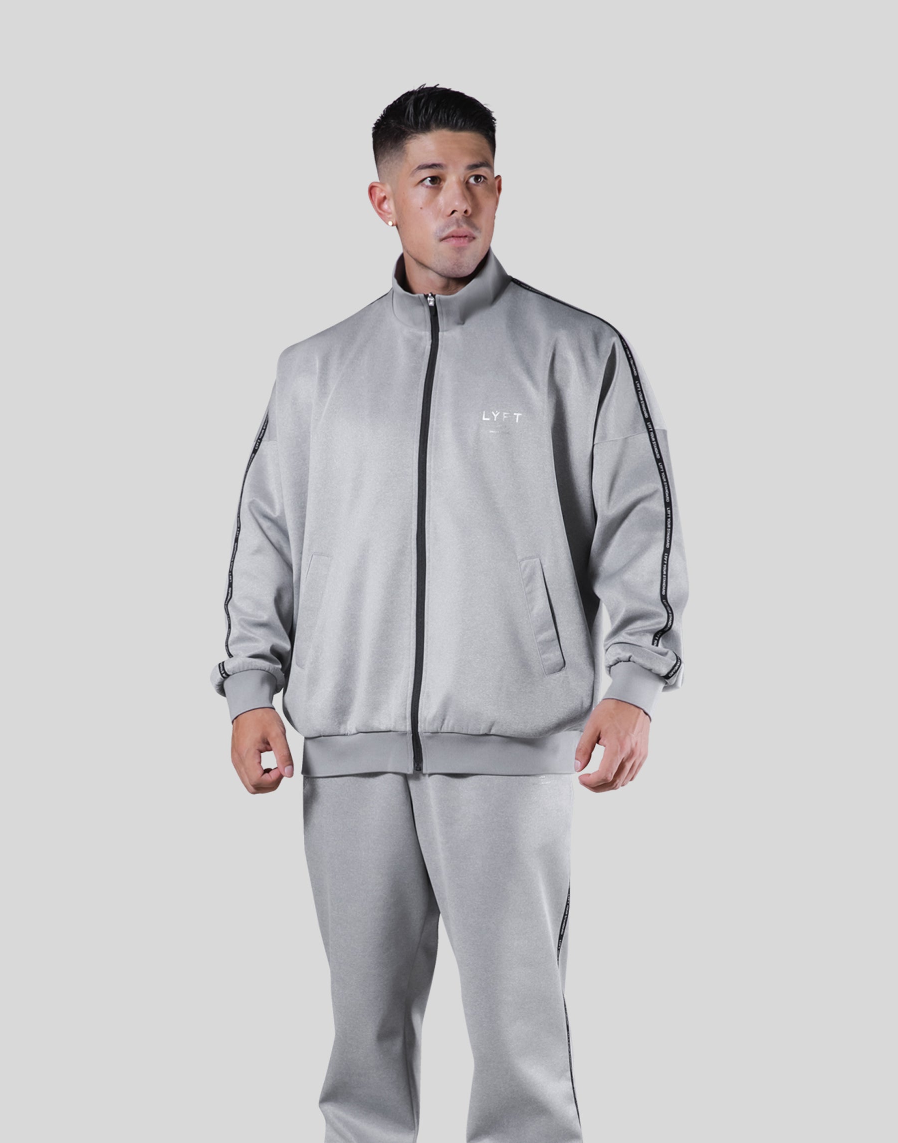 Back Emblem Oversize Track Jacket - Grey – LÝFT
