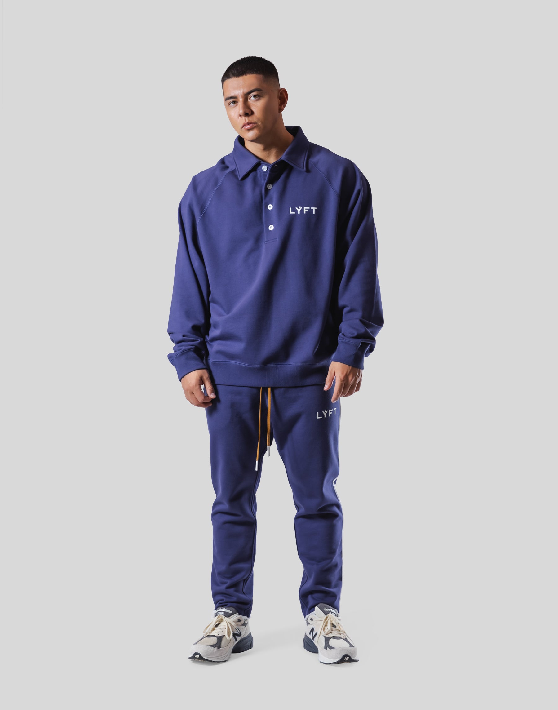 LYFT フットボールシャツ ブルー Mサイズ 18 Logo Sweat Polo Shirt - Navy – LÝFT