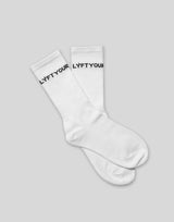 Message Middle Socks - White