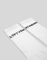 Message Middle Socks - White