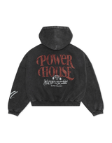 LÝFT × Power House Gym Vintage Zip-Up Sweat Hoodie - Black