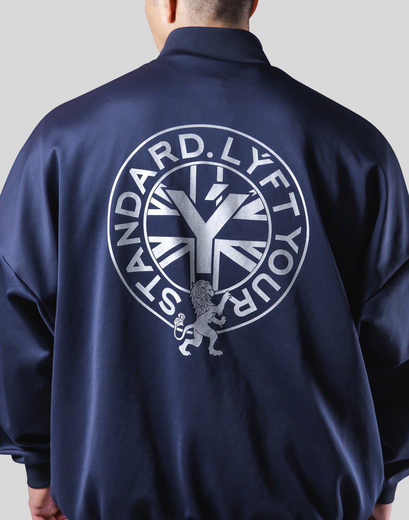 Back Emblem Oversize Track Jacket - Navy – LÝFT