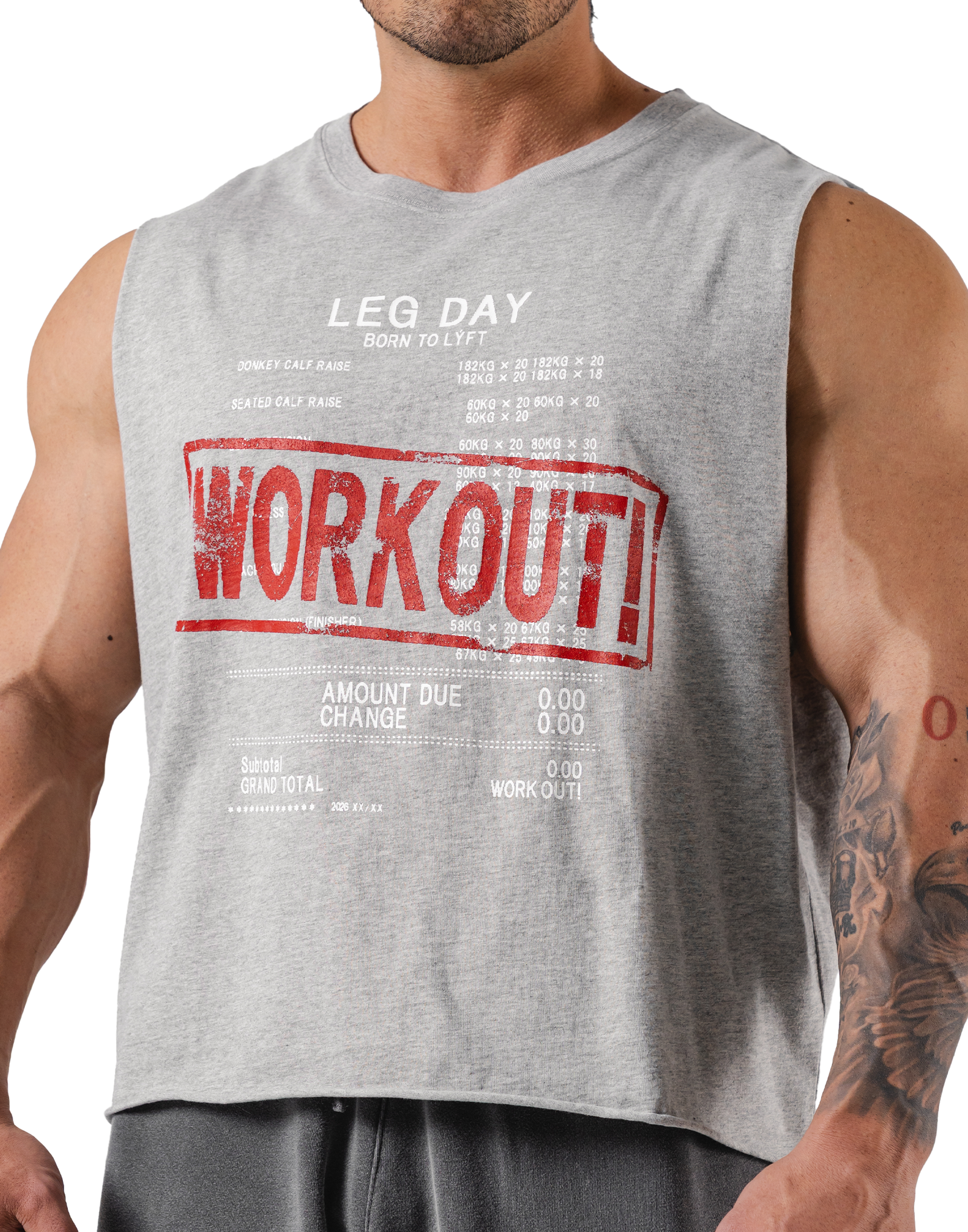 Leg Day Vintage Box Tanktop - Grey – LÝFT
