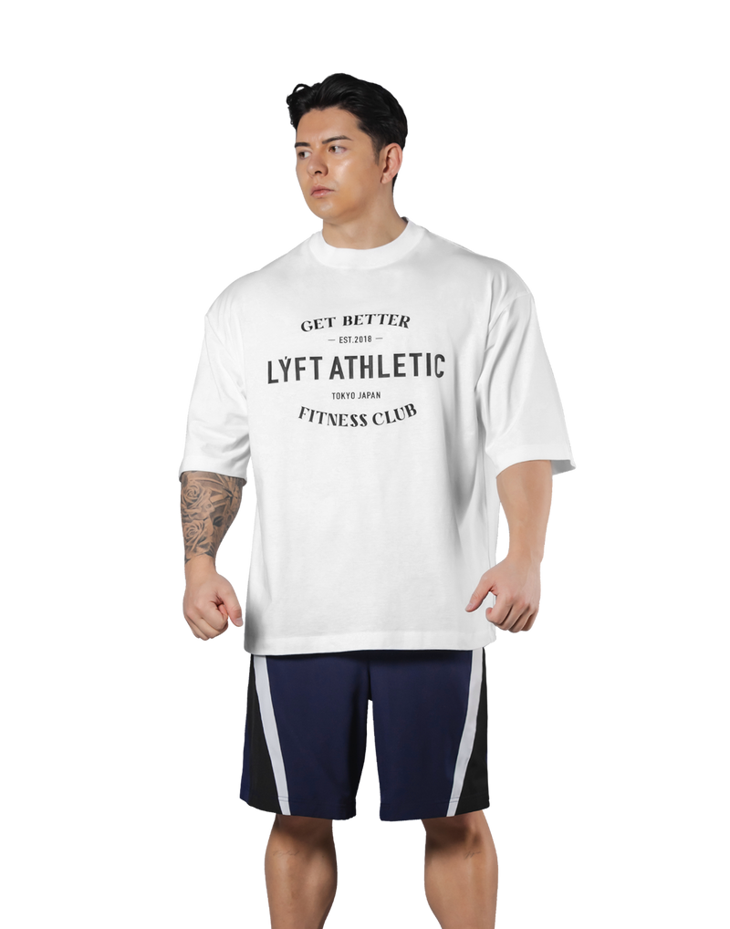 LÝFT Athletic Logo Extra Big T-Shirt - White