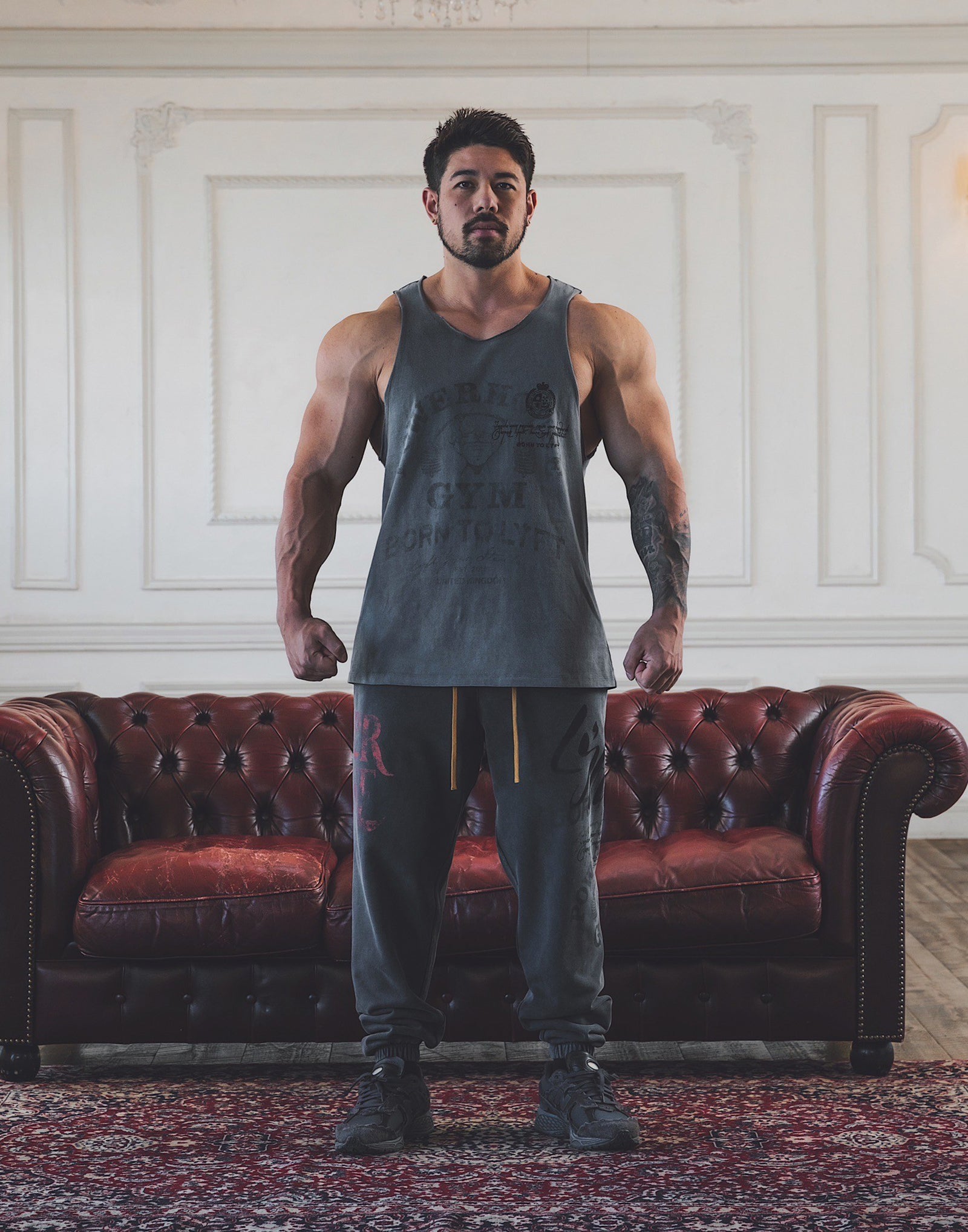 LÝFT × POWER HOUSE GYM VINTAGE TANKTOP他2 LÝFT × Power House Gym Vintage Relax Tanktop - D.Grey