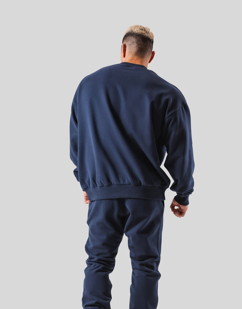 LÝFT Oversize Crew Neck Sweat - Navy