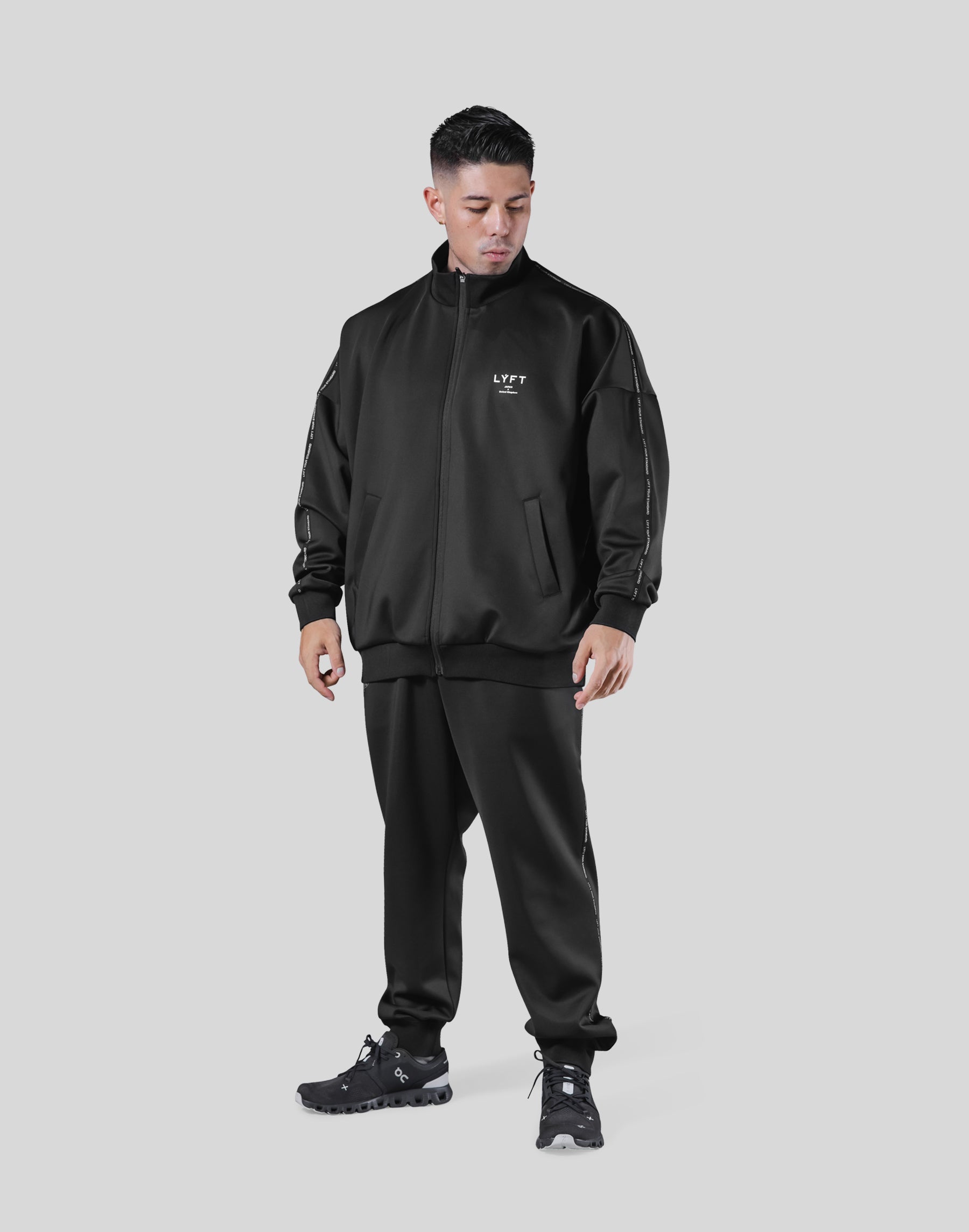 Back Emblem Oversized Track Jacket - Black – LÝFT