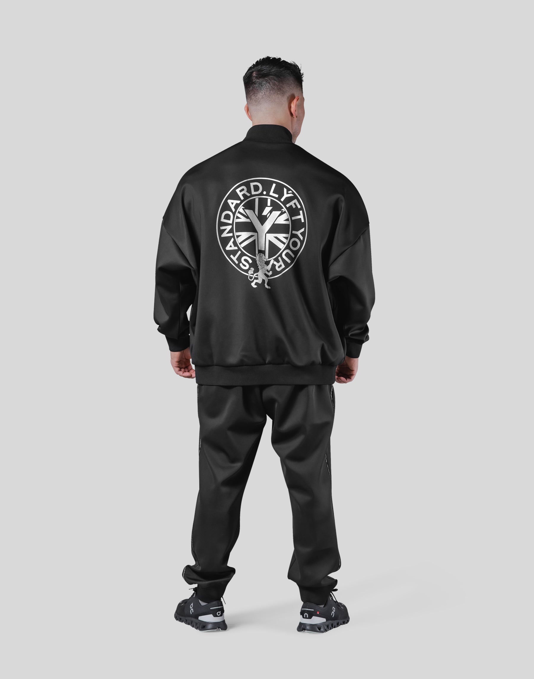 Back Emblem Oversized Track Jacket - Black – LÝFT
