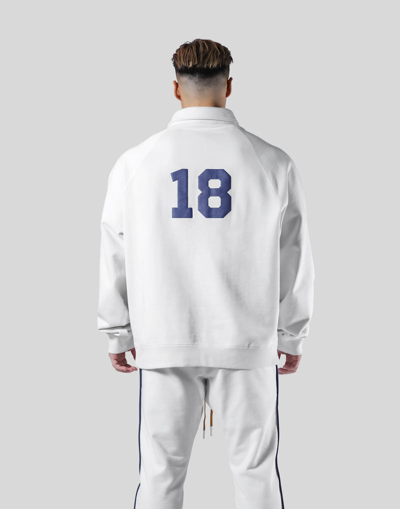 18 Logo Sweat Polo Shirt - Ivory